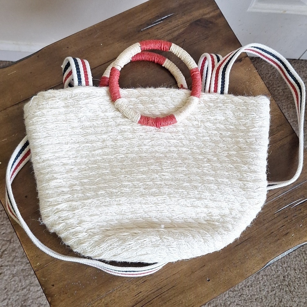 Gap Nautical Woven Jute Tote NWT - Picture 4 of 5